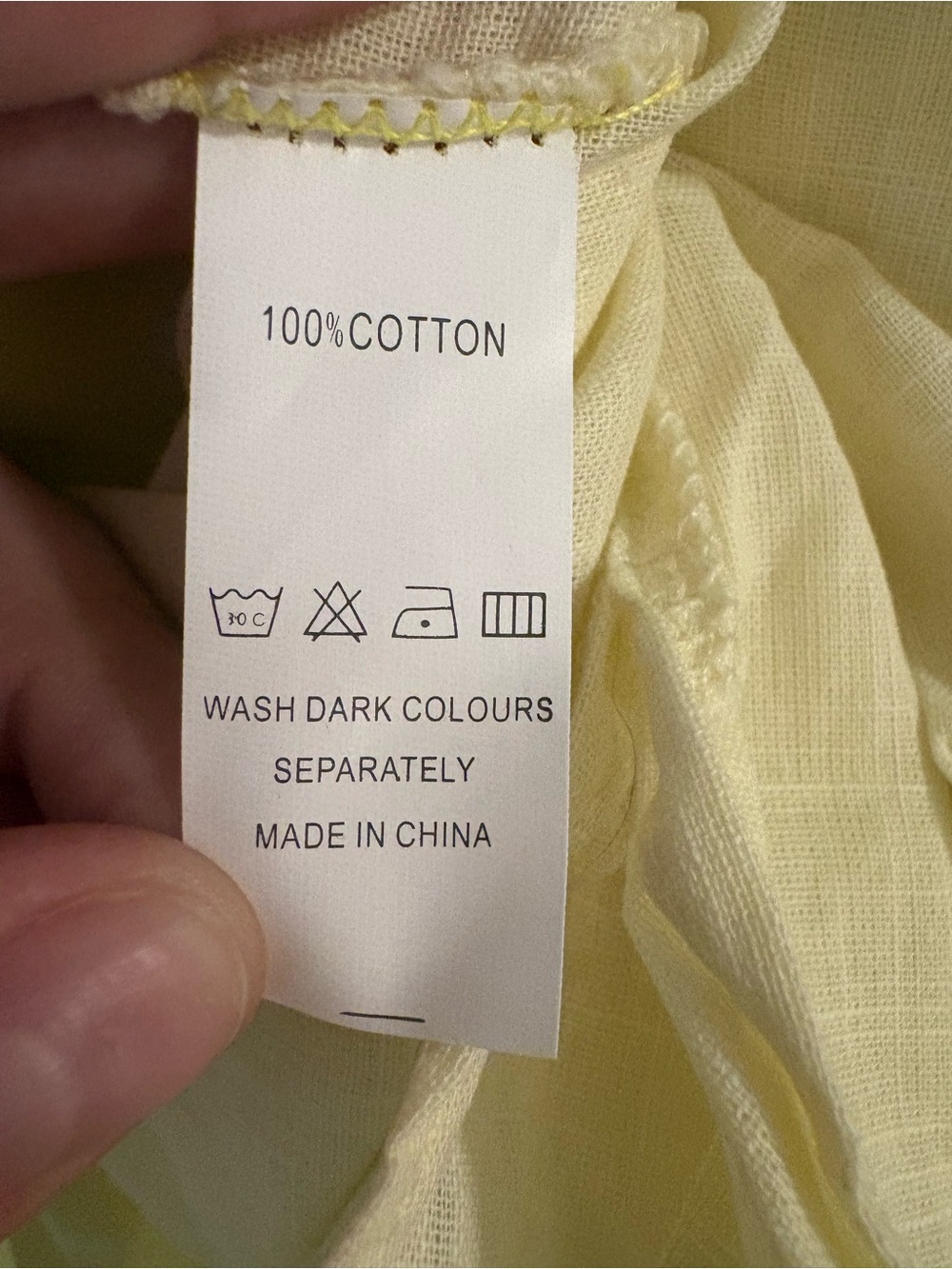 Light Yellow Cotton Button Down Shirt Women’s 5XL - Picture 4 of 5